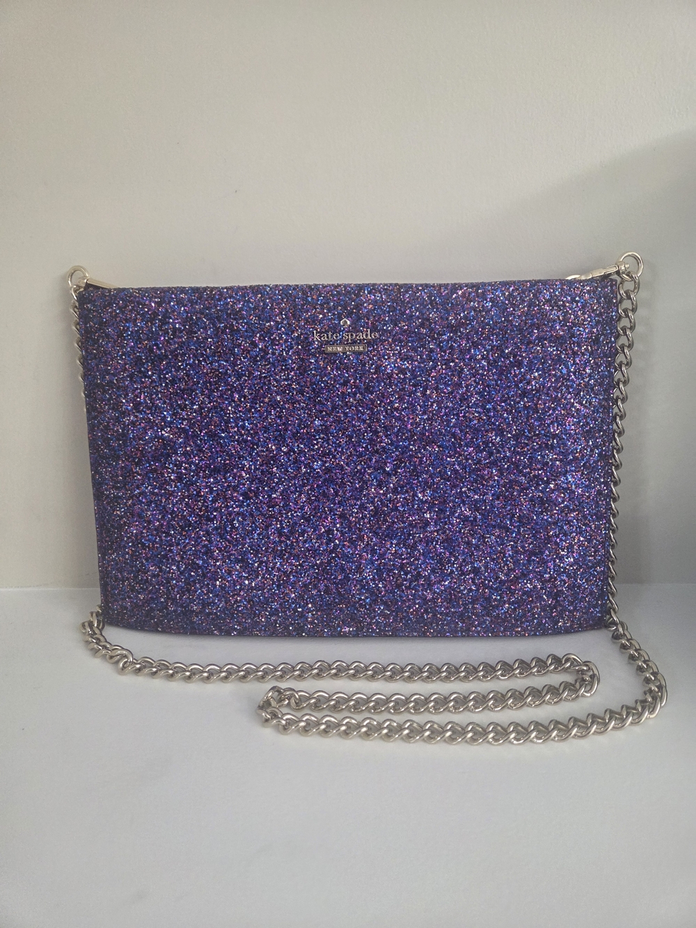 kate spade Multicolor Glitter Clutch With Removable Crossbody Chain